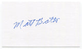 Matt Batts 3x5 Index Card Autographed Signature Boston Red Sox MLB Debut 1947