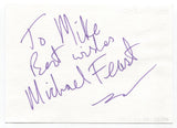 Michael Feast Signed Page Autographed Signature Inscribed "To Mike" Actor
