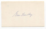 Gene Handley Signed 3x5 Index Card Baseball Autographed Signature Athletics