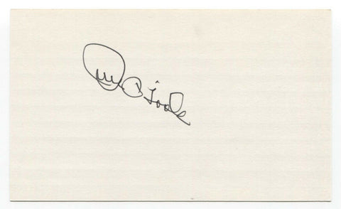 Jim O'Toole Signed 3x5 Index Card Baseball Autographed Signature