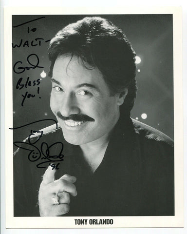 Tony Orlando Signed 8x10 Photo Vintage Autograph Signature Singer