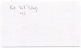 Rich Billings Signed 3x5 Index Card Autographed Washington Senators Debut 1968