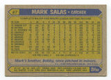 1987 Topps Mark Salas Signed Baseball Card Autographed AUTO #87