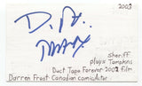 Darren Frost Signed 3x5 Index Card Autographed Signature Actor Comedian