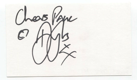 Travis - Dougie Payne Signed 3x5 Index Card Autographed Signature Band