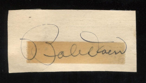 Bob Doerr Vintage Signed Autograph Cut Clipped From a GPC Signature Bobby