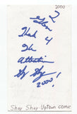 Shay Shay Signed 3x5 Index Card Autographed Signature Comedian Comic Actor