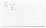 Bob Gain Signed 3x5 Index Card Autographed NFL Football Cleveland Browns