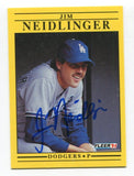 1991 Fleer Jim Neidlinger Signed Card Baseball RC Autograph AUTO #215