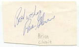 Brian Glennie Signed 3x5 Index Card Autographed NHL Hockey Toronto Maple Leafs