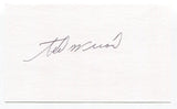 Ted Wieand Signed 3x5 Index Card Autograph Baseball MLB Cincinnati Reds