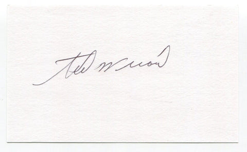 Ted Wieand Signed 3x5 Index Card Autograph Baseball MLB Cincinnati Reds