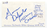 Genson DeJesolo Signed 3x5 Index Card Autographed Actor Grease