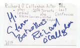 Richard O'Callaghan Signed 3x5 Index Card Autographed Actor Watership Down