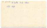 Al Smith Signed 3x5 Index Card Autographed MLB Baseball Cleveland Indians