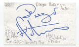 Diego Matamoros Signed 3x5 Index Card Autographed Signature Actor Voice Actor