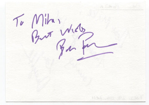 Ben Porter Signed Album Page Autographed Signature Inscribed "To Mike" 