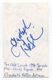 Elizabeth Heflin Signed 3x5 Index Card Autograph Actress Days Of Our Lives