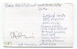 Oana Avasilichioaei Signed 3x5 Index Card Autographed Signature Author Writer