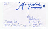 Samantha Marie Ware Signed Index Card Autographed Actress Hamilton Glee What/If