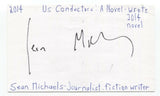 Sean Michaels Signed 3x5 Index Card Autographed Signature Author Writer