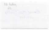 Bullet Bill Dudley Signed 3x5 Index Card Autographed NFL Football Steelers HOF