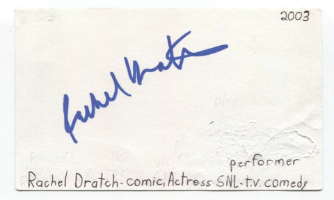 Rachel Dratch Signed 3x5 Index Card Autographed Signature Actress SNL