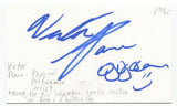 Victor Paru Signed 3x5 Index Card Autographed Signature Performance Artist