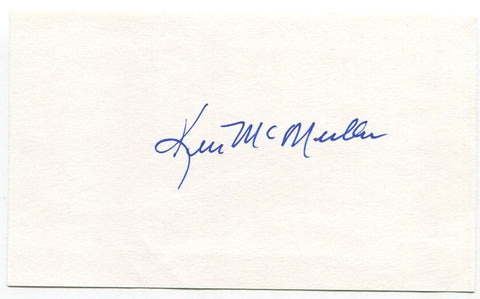 Ken McMullen Signed 3x5 Index Card Autographed Baseball 1963 Los Angeles Dodgers