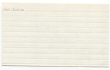 Carl Erskine Signed 3x5 Index Card Baseball Autographed Signature