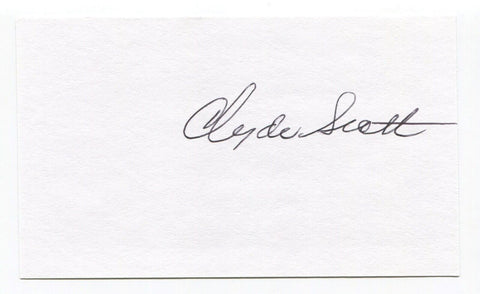 Clyde Scott Signed 3x5 Index Card Autographed NFL Football Philadelphia Eagles