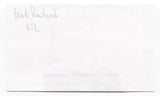 Brad Rowland Signed 3x5 Index Card Autographed College Football Hall of Fame HOF