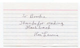 Ron Lewis Signed 3x5 Index Card Autographed Signature Author Flashback