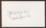 Carmen Basilio Signed 3x5 Index Card Vintage Autographed Boxing Signature