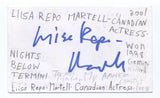 Liisa Repo-Martell Signed 3x5 Index Card Autographed Signature Actress
