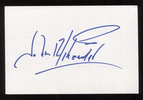 John Schneider Signed 4x6 Inch Index Card HUGE Autographed Dukes of Hazzard 