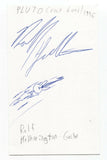 Pluto - Rolf Hetherington Signed 3x5 Index Card Autographed Signature