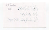 Neil Worden Signed 3x5 Index Card Autographed Football NFL Philadelphia Eagles