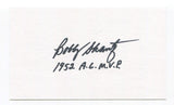 Bobby Shantz Signed 3x5 Index Card Autographed MLB Baseball New York Yankees