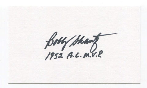 Bobby Shantz Signed 3x5 Index Card Autographed MLB Baseball New York Yankees