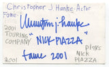 Christopher J Hanke Signed 3x5 Index Card Autographed Actor Three Rivers