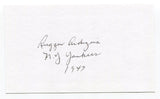 Rugger Ardizoia Signed 3x5 Index Card Autographed Signature New York Yankees 