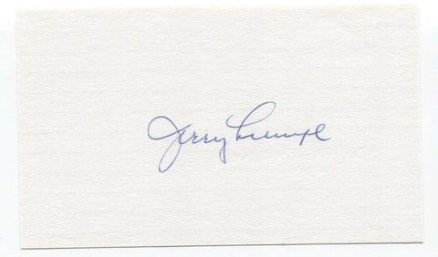 Jerry Lumpe Signed 3x5 Index Card Baseball Autographed Signature