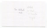 Jon Matlack Signed 3x5 Index Card Autographed MLB Baseball 1972 ROY NY Mets