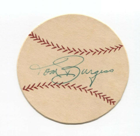 Tom Burgess Signed Paper Baseball Autograph Signature St Louis Cardinals