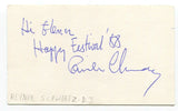 Reiner Schwartz Signed 3x5 Index Card Autographed Canadian Actor Videodrome