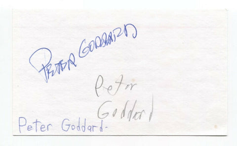 Peter Goddard Signed 3x5 Index Card Autographed Signature Director Writer