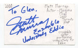 Matt Murray Signed 3x5 Index Card Autographed Actor Mamma Mia