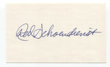 Red Schoendienst Signed 3x5 Index Card Autographed Baseball Hall of Fame HOF