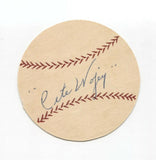 Pete Wojey Signed Paper Baseball Autographed Signature Brooklyn Dodgers